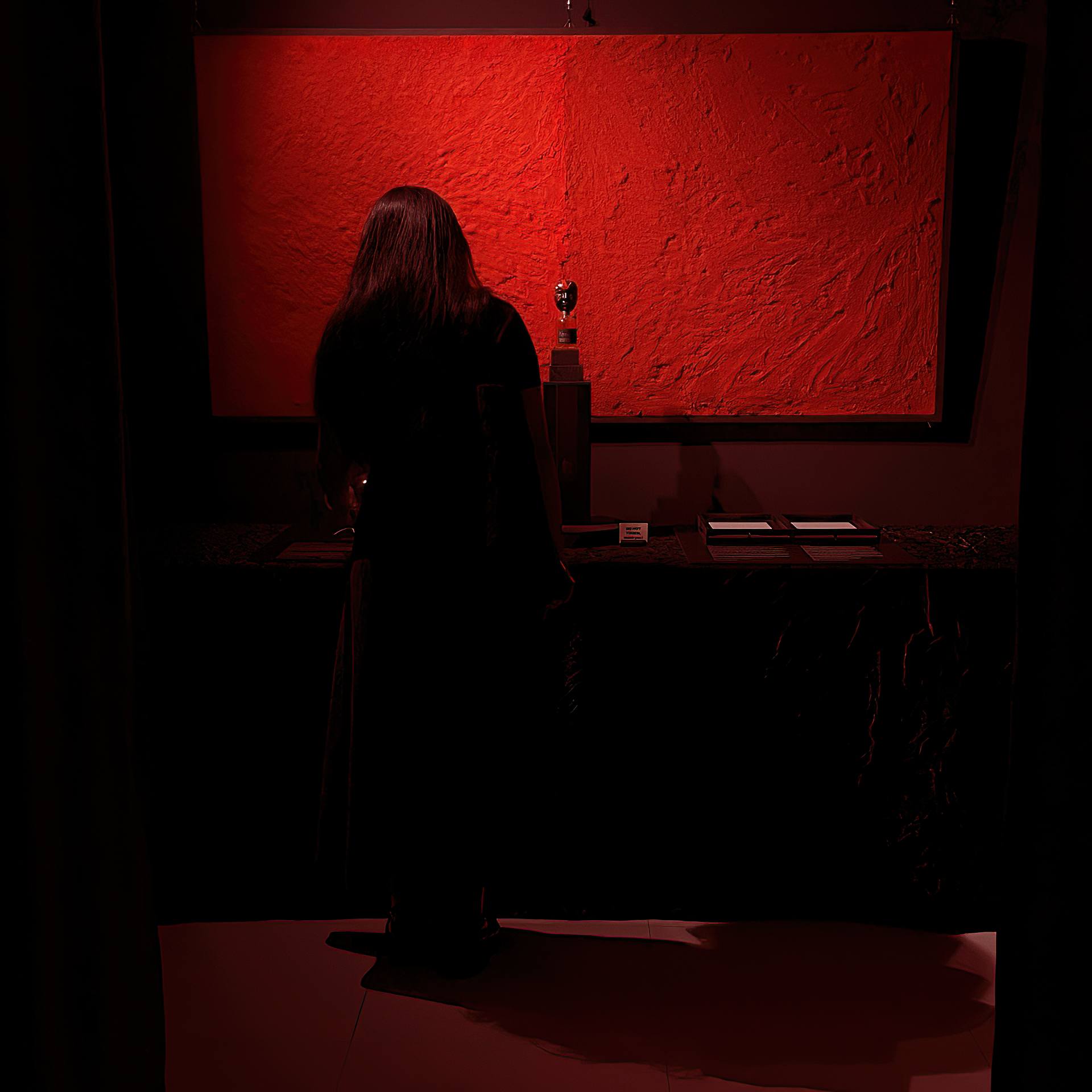 In Life Red Version installation visitor moment